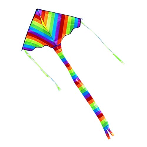 Fulltime E-Gadget Lenkdrachen Drachen, Bunter Regenbogen Dreieck Drachen, Regenbogen-Dreieck Drachen mit Langen Schwanz, verwendet in Outdoor-Spielzeugen der Beach Park Garden-Familie von Fulltime E-Gadget
