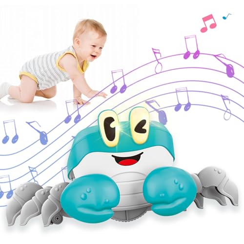 Fullware Krabbe Baby Spielzeug 0-6 Monate Baby Geschenke Crawling Crab mit Ton und Licht Tummy Time Bauchlage Spielzeug Baby Geschenke zur Geburt für Jungen und Mädchen 1 2 3 Jahre (Blau) Fullware Krabbe Baby Spielzeug 0-6 Monate Baby Geschenke Crawling Crab mit Ton und Licht Tummy Time Bauchlage Spielzeug Baby Geschenke zur Geburt für Jungen und Mädchen 1 2 3 Jahre (Blau) von Fullware