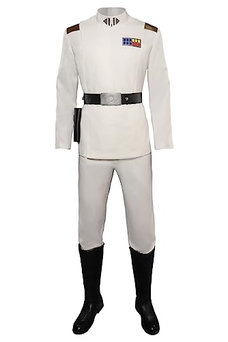 Fuman Herren Thrawn Cosplay Kostüm Leder Grand Admiral Kampf Rebels Kleidung Halloween Karneval Männer Uniformen Outfits von Fuman