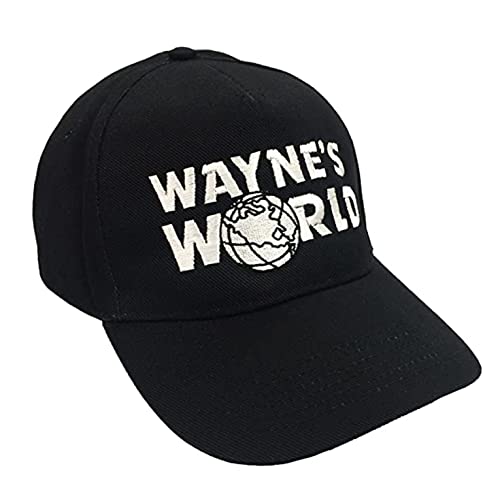 Fuman Waynes World Cap Campbell Schwarz Hut Cosplay Kostüm Unisex von Fuman