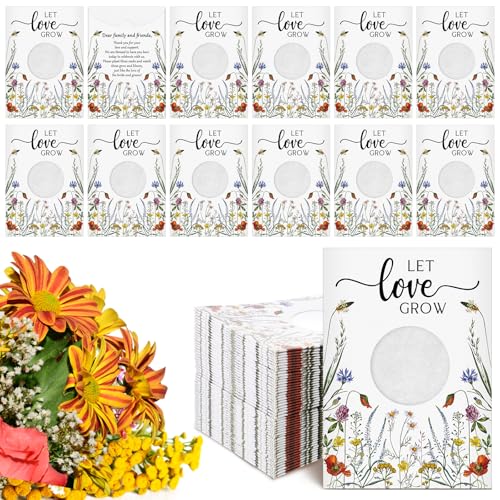 Fumete 150 Stück "Let Love Grow" Samenpakete, Hochzeitsgeschenk für Gäste, Großpackung, Kraftbeutel mit Fenster, Blume, wiederverschließbare Samen-Aufbewahrungsbeutel für Hochzeit, Party Fumete 150 Stück "Let Love Grow" Samenpakete, Hochzeitsgeschenk für Gäste, Großpackung, Kraftbeutel mit Fenster, Blume, wiederverschließbare Samen-Aufbewahrungsbeutel für Hochzeit, Party von Fumete