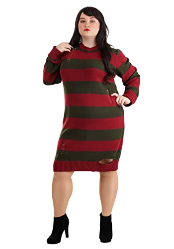 Freddy Krueger Plus Size Dress Fancy Dress Costume 2X von Fun Costumes