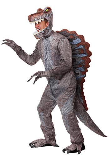 Spinosaurus Dinosaur Fancy Dress Costume for Adults, Realistic Dino Jumpsuit Teeth & Claws for Jurassic Cosplay & Halloween Large von Fun Costumes