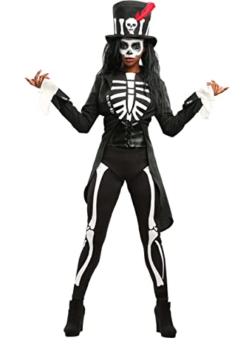 Voodoo Skeleton Womens Fancy dress costume Large von Fun Costumes