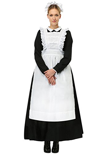 Womens Traditional Maid Fancy Dress Costume Small von Fun Costumes