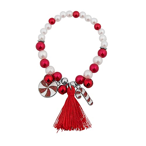 Fun Express 14145102/OT Weihnachts-Charm-Armband mit Quaste, Bastelset – perfekt für Urlaubsbastelarbeiten, Rot, Weiß Fun Express 14145102/OT Weihnachts-Charm-Armband mit Quaste, Bastelset – perfekt für Urlaubsbastelarbeiten, Rot, Weiß von Fun Express