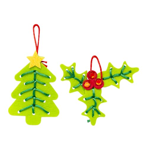 Fun Express 14324430 Filz-Bastelset für Weihnachtsdekoration, verschiedene Designs, 12 Stück, Grün Fun Express 14324430 Filz-Bastelset für Weihnachtsdekoration, verschiedene Designs, 12 Stück, Grün von Fun Express