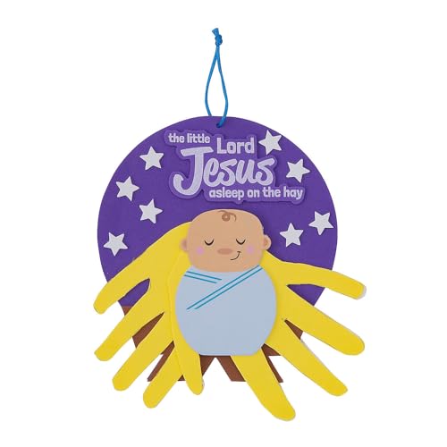 Fun Express Baby Jesus Handabdruck Schild Bastelset – Macht 12 von Fun Express