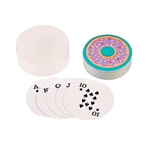 Fun Express Donut-förmige Spielkarten (Set mit 12 Decks), Partygeschenke von Fun Express
