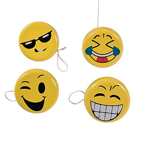 Fun Express Emoji Face Metall YO-YO - Spielzeug - 12 Stück von Fun Express