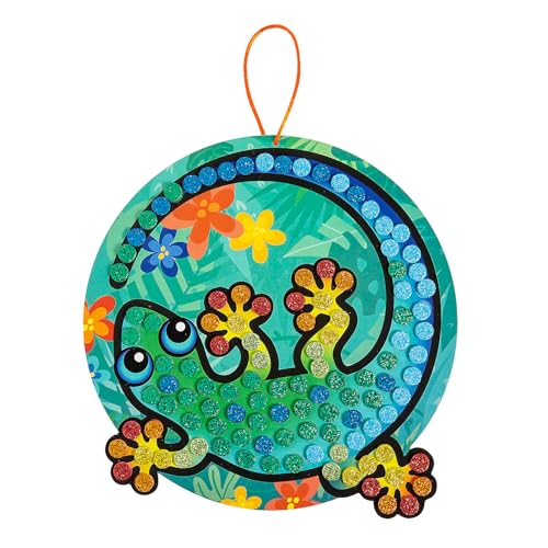 Fun Express Gecko Glitzer-Mosaikschild, Bastelset – ergibt 12 Fun Express Gecko Glitzer-Mosaikschild, Bastelset – ergibt 12 von Fun Express