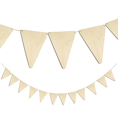 Fun Express Wimpelkette aus Holz, unlackiert, 3 Stück Fun Express Wimpelkette aus Holz, unlackiert, 3 Stück von Fun Express