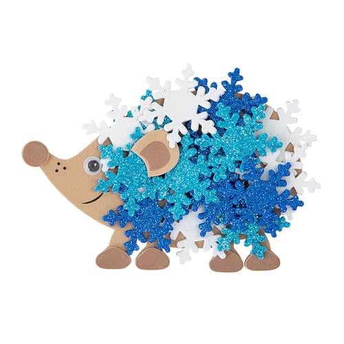 Fun Express Winter-Schneeflocken-Magnet-Bastelset, 12 Sets, perfekt für Kindertagesstätte, Aktivitäten nach der Schule und Feiertagsveranstaltungen von Fun Express