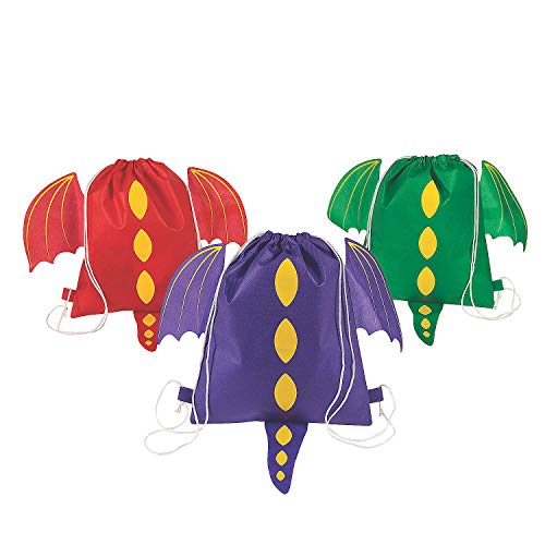 Medium Dragon Drawstring Bags - Apparel Accessories - 12 Pieces Medium Dragon Drawstring Bags - Apparel Accessories - 12 Pieces von Fun Express