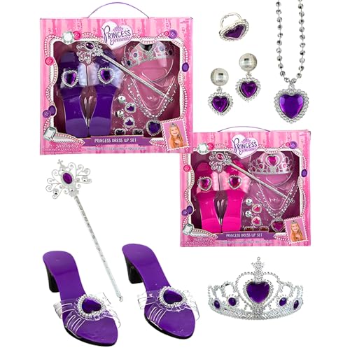 Princess Expressions Dress Up Set - (1 Set) - Enthält Zubehör für kreatives Spielen - Ideal für Preiswände, Einlösungszähler, Giveaways, Geburtstagsgeschenk und mehr von Fun Express