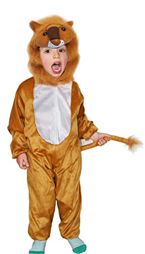 Fun Play Löwe Kostüm für Kinder - Kostüm Tier Schlafanzug für Jungen und Mädchen - Kinder Kostüme für mittlere 5-7 Jahre (122 CM) von Fun Play