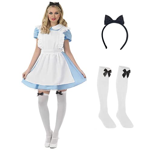 Fun Shack Kostüm Alice, Wunderland Kostüm, Alice Kostüm, Alice Kostüm Damen, Halloween Kostüm Alice, Märchen Kostüm Damen, Faschingskostüm Frauen, Märchenkostüme Für Damen S von Fun Shack