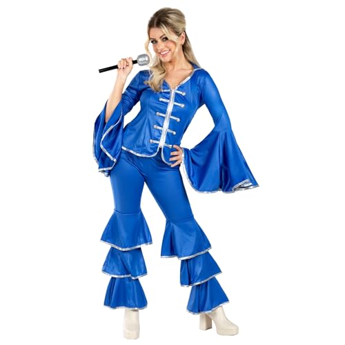 Fun Shack 70er Jahre Outfit Damen, Zeitreise Kostüm Damen, Party Outfit Damen, 70iger Jahre Outfit Damen, Schlagermove Outfit Damen, Dancing Queen Kostüm - M von Fun Shack