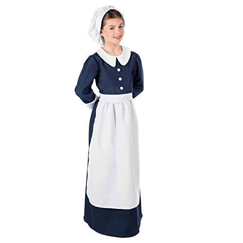 Fun Shack Krankenschwester Kostüm Mädchen, Kostüm Krankenschwester Kinder, Bäuerin Kostüm Kinder, Magd Kostüm Kinder, Viktorianisches Kleid Mädchen, Kostüme Fasching Mädchen M von Fun Shack