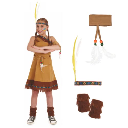 Fun Shack Indianer Kostüm Kinder, Indianer Kostüm Kinder Mädchen, Indianerkostüm Kinder Mädchen, Indianerkleid Mädchen, Indianerkostüm Mädchen, Indianer Kleid Mädchen, Indianerin Kostüm Mädchen L von Fun Shack