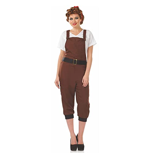 Fun Shack Braunes Kriegszeit Landmädchen Kostüm für Damen - XL von Fun Shack