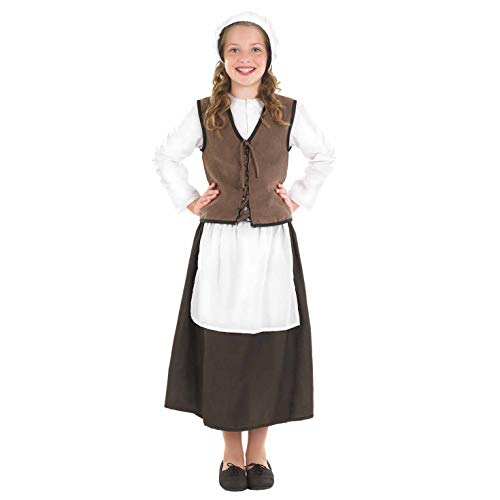 Fun Shack Kostüm Mittelalter Mädchen, Mittelalter Kleidung Kinder Mädchen, Mittelalter Kleidung Mädchen, Mittelalter Kleid Mädchen, Mittelalter Kostüm Kinder, Mittelalter Kinder Kleidung L von Fun Shack