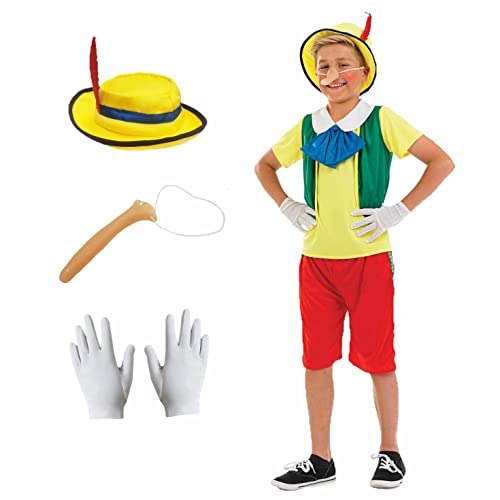 Fun Shack Pinocchio Kostüm Kinder, Kostüm Pinocchio, Holzpuppenkostüm für Jungen M Fun Shack Pinocchio Kostüm Kinder, Kostüm Pinocchio, Holzpuppenkostüm für Jungen M von Fun Shack