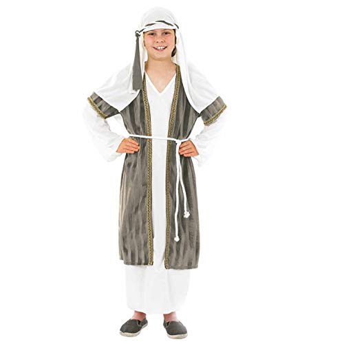 Fun Shack Kostüm Grauer Hirte für Kinder, Perfekt für Krippenspiel und Karneval, Schäfer Verkleidung, M Fun Shack Kostüm Grauer Hirte für Kinder, Perfekt für Krippenspiel und Karneval, Schäfer Verkleidung, M von Fun Shack