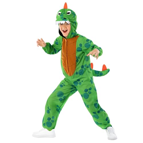 Fun Shack Dino Kostüm Kinder, Dinosaurier Kostüm Kinder, Kostüm Dinosaurier Kinder, Kostüm Kinder Dino, Dino Onesie Kinder, Dino Jumpsuit Kinder, Dino Kostüme Für Kinder L von Fun Shack