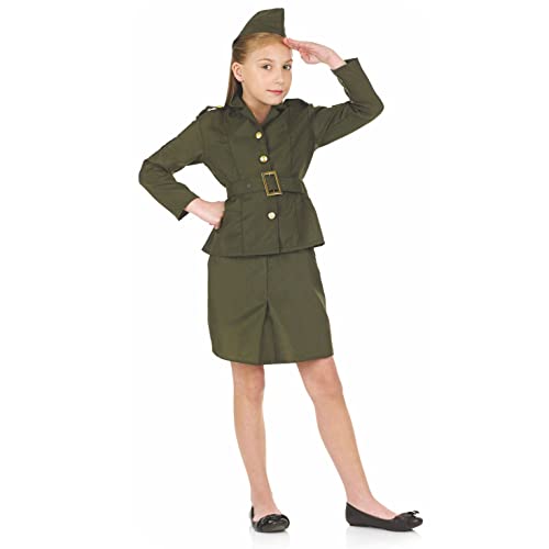 Fun Shack Militär Kostüm Kinder, Kostüm Militär Kinder, Armee Kostüm Kinder, Militär Kostüm Mädchen, Armee Kostüm Mädchen, Karneval Kostüm Teenager Mädchen - XL von Fun Shack