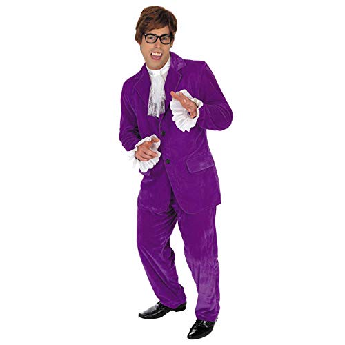 Fun Shack Herren Austin Powers Stil Gigolo Kostüm, mehrfarbig (lila), Gr. L von Fun Shack