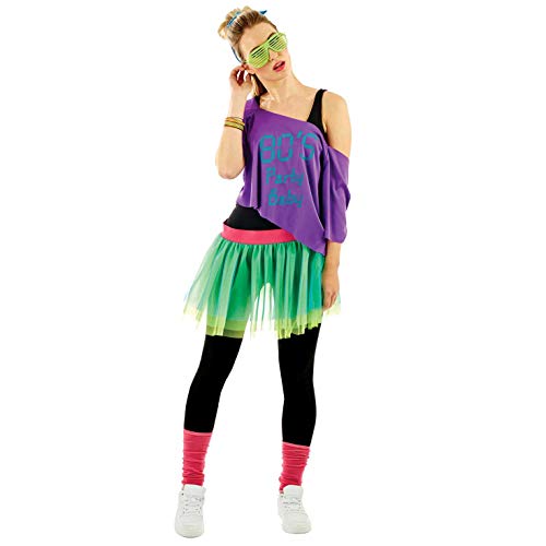 Fun Shack 80er Jahre Outfit Damen, 80 Jahre Outfit, Neon Kleidung Damen, 80 er Outfit Mottoparty Halloween von Fun Shack