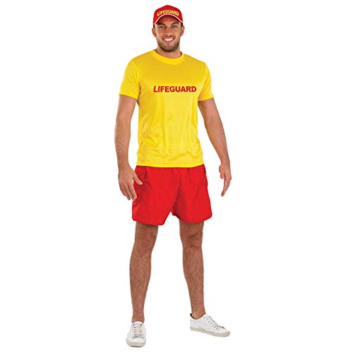 Fun Shack Bay Kostüm Herren, Kostüm Bay Herren, Faschingskostüm Bay, Rettungsschwimmer Kostüm Herren, Lifeguard Kostüm Herren, Mit Bay Cap Bay Tshirt M von Fun Shack