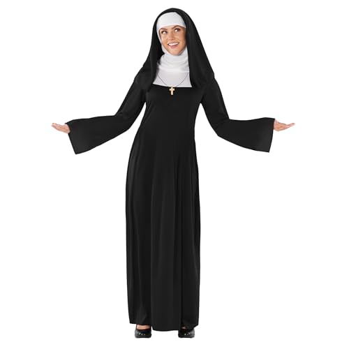 Fun Shack Nonnenkostüm für Damen, Perfekt für Fasching, Karneval und Halloween, Klassisches Nonnen Design, XL Fun Shack Nonnenkostüm für Damen, Perfekt für Fasching, Karneval und Halloween, Klassisches Nonnen Design, XL von Fun Shack