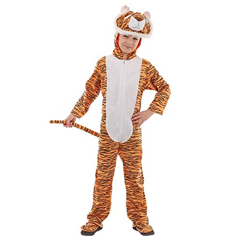 Fun Shack Tiger Kostüm Kinder, Kinder Kostüm Tiger, Kinder Tiger Kostüm, Kostüm Kinder Tiger, Tiger Kostüm Kind, Tigerkostüm, Overall, Tiger, Tigerkostüm Für Kinder, Faschingskostüm Tiger Kinder L von Fun Shack