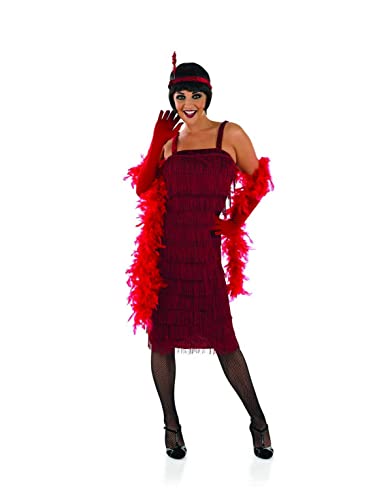 Fun Shack Damen 20er Jahre Flapper Kostüm Rot, Fransenkleid XXL, Charleston Kleid, 1920er Jahre Kostüm Damen von Fun Shack