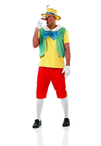 Fun Shack Kostüm Pinocchio, Marionette Kostüm, Rotes Holzpuppe Kostüm für Herren, Pinocchio Marionette Kostüm für Erwachsene - Größe L von Fun Shack