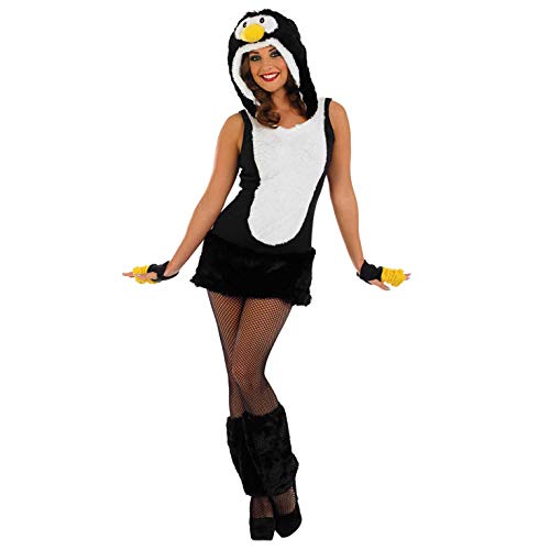 Fun Shack Schwarz Pinguin Kostüm Damen, Tierkostüm Pinguin Erwachsene, Pinguinkostüm Damen, Pinguin Kleid, Karneval Kostüm Damen, Tierkostüm Damen - Größe L von Fun Shack
