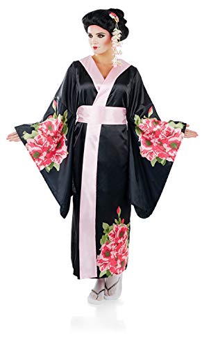 Fun Shack Schwarz Kimono Damen, Japanische Kimono, Kostüm Geisha, Kimono Damen Japanisch, Kimono Japanisch - Größe S von Fun Shack