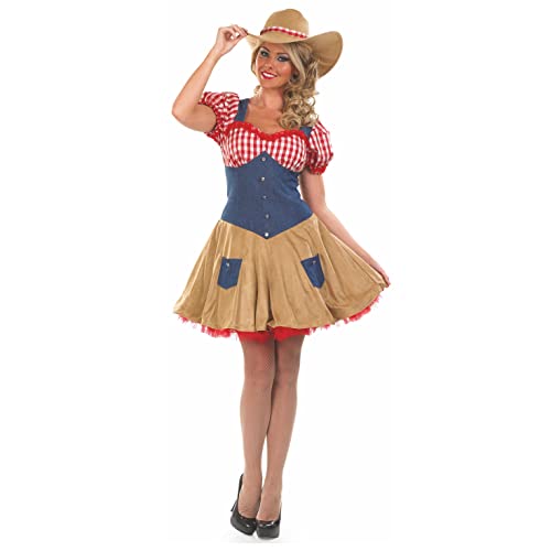 Fun Shack Saloon Girl Kostüm, Cowgirl Kostüm Damen Sexy, Western Damen Kostüm, Faschingskostüme Cowgirl Damen, Kostüm Cowboy Damen, Kostüm Cowgirl - XXL von Fun Shack