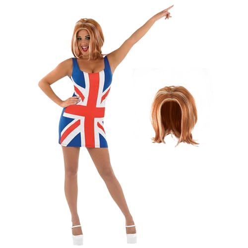 Fun Shack Union Jack Kleid, 90er Jahre Kleid, Kleid 90er Jahre Damen, Kostüm Popstar Damen, Popstar Kostüm Damen, British Kostüm - XL Fun Shack Union Jack Kleid, 90er Jahre Kleid, Kleid 90er Jahre Damen, Kostüm Popstar Damen, Popstar Kostüm Damen, British Kostüm - XL von Fun Shack