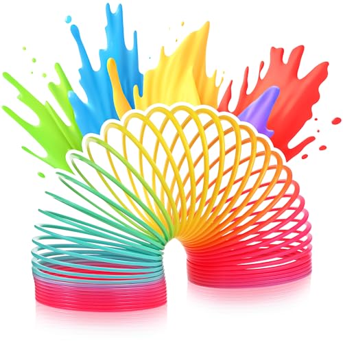Fun Trading FUNTRADING Regenbogenspirale XXL, Durchmesser 10 cm, Federspirale in bunten Farben, Kultspielzeug der 90er Jahre als Treppenläufer, ideal für Kindergeburtstage Fun Trading FUNTRADING Regenbogenspirale XXL, Durchmesser 10 cm, Federspirale in bunten Farben, Kultspielzeug der 90er Jahre als Treppenläufer, ideal für Kindergeburtstage von Fun Trading