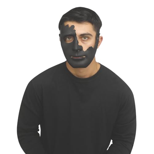 Cracked 1/2 Masken-Sortiment in Schwarz & Weiß von Fun World von Fun World