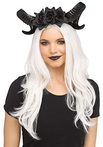 Fun World Black Horns and Flowers Headpiece Standard von Fun World