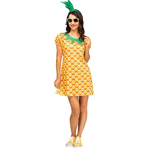Fun World Damen Ananas Flirty Fruit, gelb, M/L Size 10-14 von Fun World