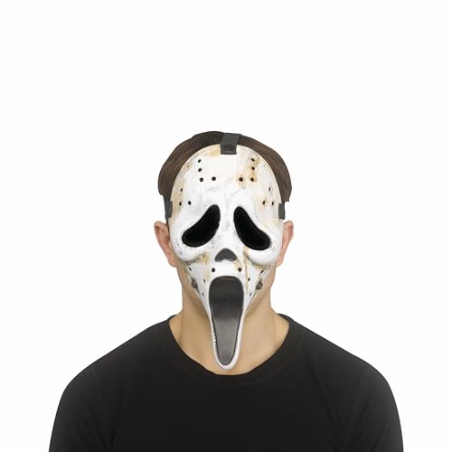 Fun World Ghost Face Distressed Hockey-Maske von Fun World