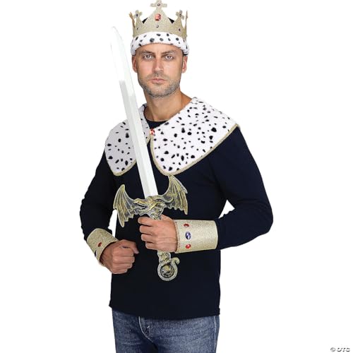 Fun World Instant King Kit Erwachsenenkostüm-Zubehör, Kronenmanschetten, Halsband, Einheitsgröße Fun World Instant King Kit Erwachsenenkostüm-Zubehör, Kronenmanschetten, Halsband, Einheitsgröße von Fun World
