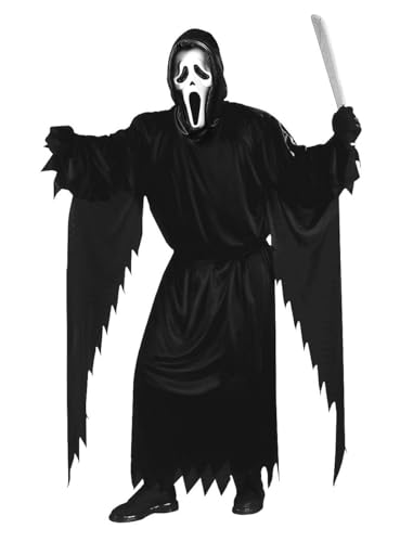 Fun World Scream Ghost Face Erwachsenenkostüm & Maske - Einheitsgröße - Halloween & Horror Verkleidung von Fun World