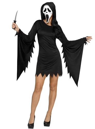 Fun World Scream - Ghostface Abendkleid - Größe: L - Erwachsenenkostüm & Maske - Halloween & Horror Verkleidung von Fun World