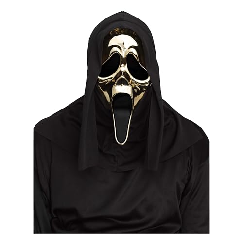 Fun World Scream - Ghostface Maske gold-metallic - Grusel-Killer-Kostüm-Accessoire Halloween & Horror-Party Fun World Scream - Ghostface Maske gold-metallic - Grusel-Killer-Kostüm-Accessoire Halloween & Horror-Party von Fun World
